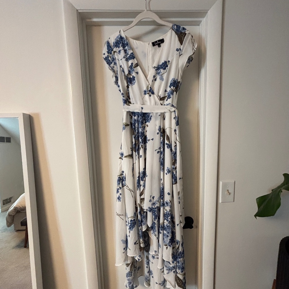 Lulus French Countryside White Floral Print High-Low Dress